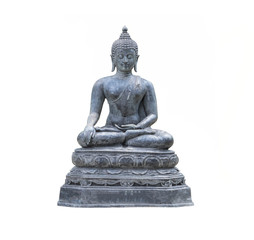 Old black Buddha image.