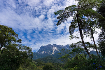 Mount Kinabalu in Kinabalu Sabah Borneo, Malaysia. The highest mountain in Malaysia.