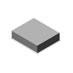 CD-ROM drive in 3D isometric, vector illustration.