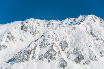 Fototapeta na wymiar Snowy mountain at Murodo