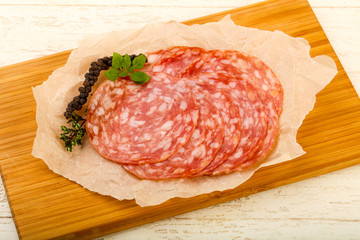 Sliced salami