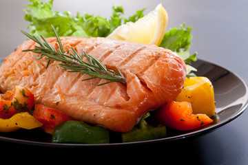 Grilled salmon