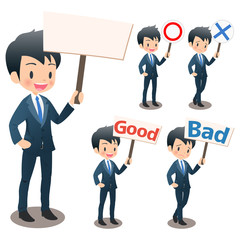 スーツ姿の若い男性会社員　複数セット