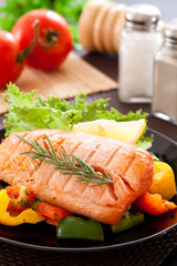 Grilled salmon