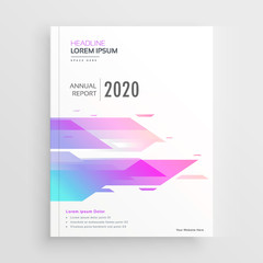 Fototapeta premium vibrant abstract shape company business brochure design template