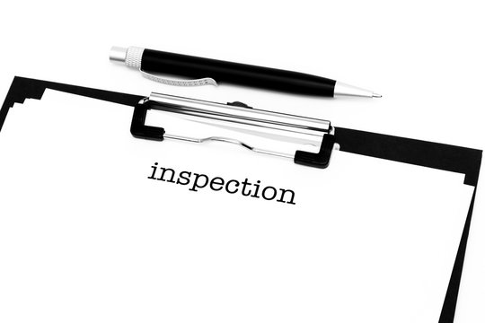 Inspection catchword on clipboard