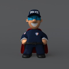 Police - 3D Illustration