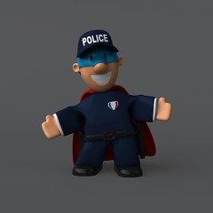 Fototapeta na wymiar Police - 3D Illustration