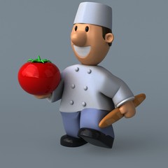 Cartoon baker - 3D Illustration