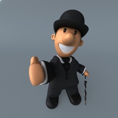 Cartoon businessman - 3D Illustration