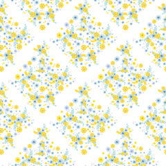 Fashionable pattern in small flowers. Floral seamless background for textiles, fabrics, covers, wallpapers, print, gift wrapping and scrapbooking. Raster copy.