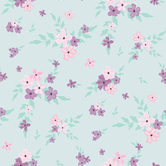 Fashionable pattern in small flowers. Floral seamless background for textiles, fabrics, covers, wallpapers, print, gift wrapping and scrapbooking. Raster copy. - 182230340