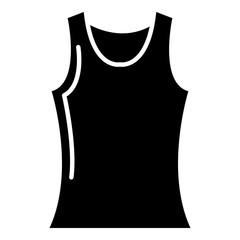 Women t shirt icon, simple black style