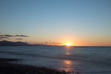 Sunset at the Sicily beach 3