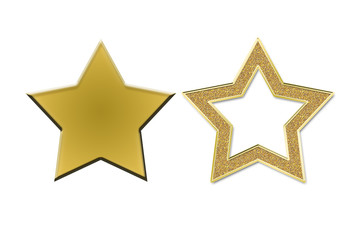 Estrellas amarillas y doradas. 