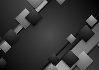 Black and grey tech abstract background