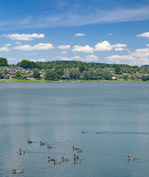 Sommer an der Bevertalsperre im Bergischen Land bei H&uuml;ckeswagen,NRW,Deutschland