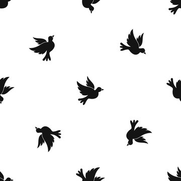  Dove pattern seamless black © ylivdesign
