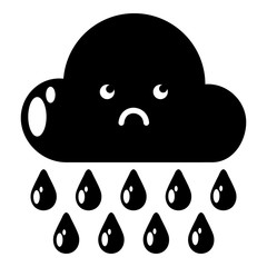 Rain icon, simple style