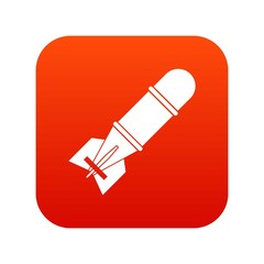 Bomb icon digital red