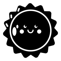 Sun icon, simple style