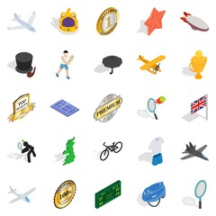 Obraz premium Submission icons set, isometric style