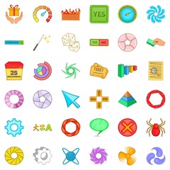 Downloading icons set, cartoon style