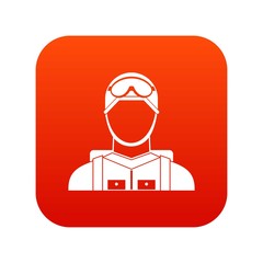 Military paratrooper icon digital red