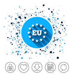 European union icon. EU stars symbol.