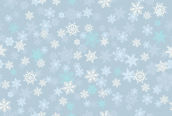 Vector seamless pattern with snowflakes