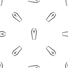 Coffin pattern seamless black