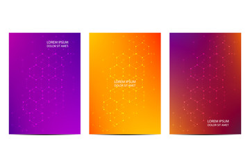Cover design with hexagonal background