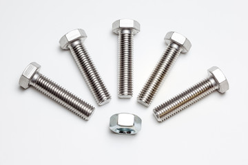 five lying bolts and an nut