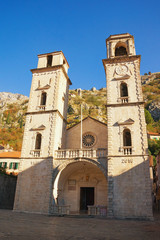 Fototapeta na wymiar Cathedral of Saint Tryphon in Old Town of Kotor, Montenegro