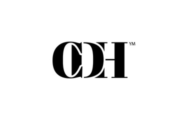 CDH Logo Branding Letter. Vector graphic design. Useful as app icon, alphabet combination, clip-art, and etc.
