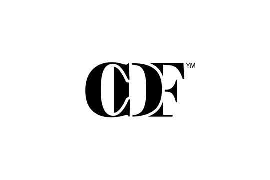 CDF Logo Branding Letter. Vector graphic design. Useful as app icon, alphabet combination, clip-art, and etc.