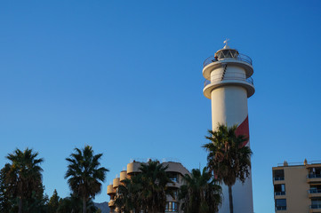 Marbella lighthouse in southern Spain