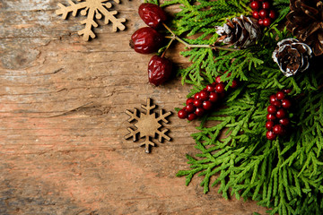 Rustic Christmas background  