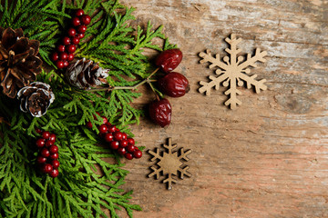 Rustic Christmas background  