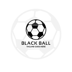 Obraz premium black ball - logo template