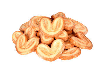Isolated cookies on a white background.Sweet chips.