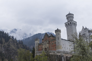 Fototapeta na wymiar Castle in the southern part of Germany near the Alps