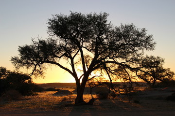 Sonnenuntergang in Namiba