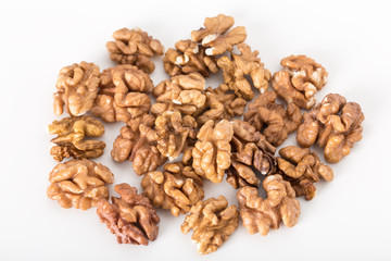 Heap of delicious walnuts.