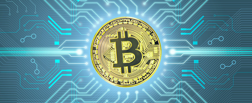 Bitcoin Konzept - die neue Weltwährung
