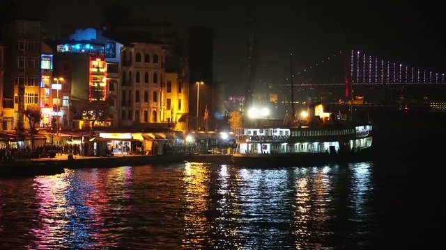 Istanbul Turkey Karakoy Pier