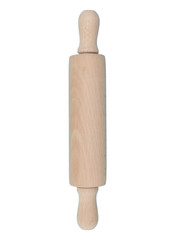 A wooden rolling pin (kitchen utensil).
