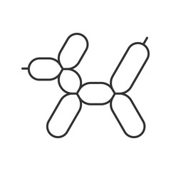 Balloon dog linear icon