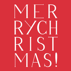 Merry christmas card invitation gift, Christmas type poster