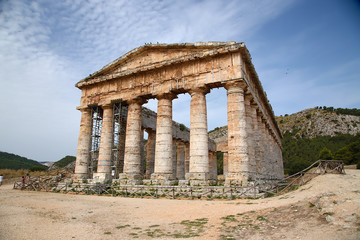 Fototapeta na wymiar Segesta, Sicily. Ancient temple, V cent. BC